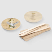 ドーヴクロスフォイルフェイク結婚式 プログラム ハンドファン (組立なし)