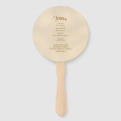 ドーヴクロスフォイルフェイク結婚式 プログラム ハンドファン (裏面)