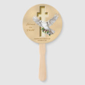 ドーヴクロスフォイルフェイク結婚式 プログラム ハンドファン (正面)