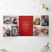 ドーヴズピースオンアースクリスマスホリデーカード 三つ折り招待状 (内部)