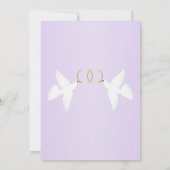 ドーヴデザイン薄紫カラー結婚ズ 招待状 (裏面)