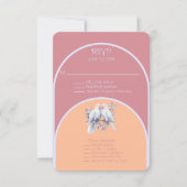 ドーヴリングや輪ピーチファズダスティピンクラベンダーアーチ (正面)