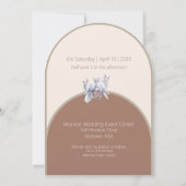 ドーヴリングや輪モチャムッセライトベージュタウペアルチ 招待状 (裏面)