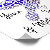 ドーヴワードアート感動的引用文平和 ポスター (角)