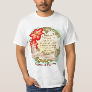 ドーヴ結婚ズ記念日Tシャツ Tシャツ