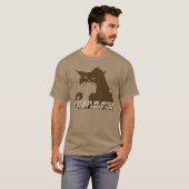 ドー与えアドバイス怒猫ことわざ Tシャツ (正面フル)