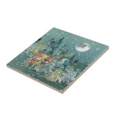 ドー子鹿の森フルムーンスノーフォールウォーター色 タイル (側面)