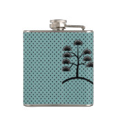 ドー日本のル水玉模様パーソナライズされた フラスク (裏面)