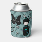 ドー日本のル水玉模様パーソナライズされた 缶クーラー (缶裏面)