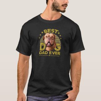 ドー最高のグ・デ・ボルドー・ドッグパパエバーギフト男性へR Tシャツ