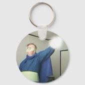 ドー疑問に思クキーチェーン キーホルダー (正面)