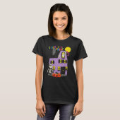 ドー遊ハハ幽霊のよく出るのトリックまたは治療 Tシャツ (正面フル)