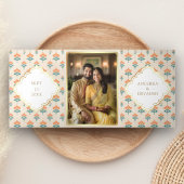 ド伝統的リインディアン花嫁オールインワン結婚ズ 三つ折り招待状