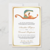 ド伝統的リインディアン花嫁オールインワン結婚ズ 招待状 (正面)