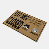 ド保アが閉まって、猫がドアマットから出ないように ドアマット (アングル)