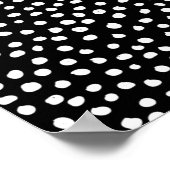 ド名門私立校風のットモダン白黒アニマルプリント点 ポスター (角)