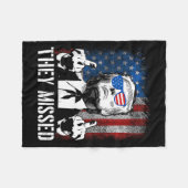 ド恋しく思ルドンドトランプ2024米国アメリカのFl フリースブランケット (正面(横))