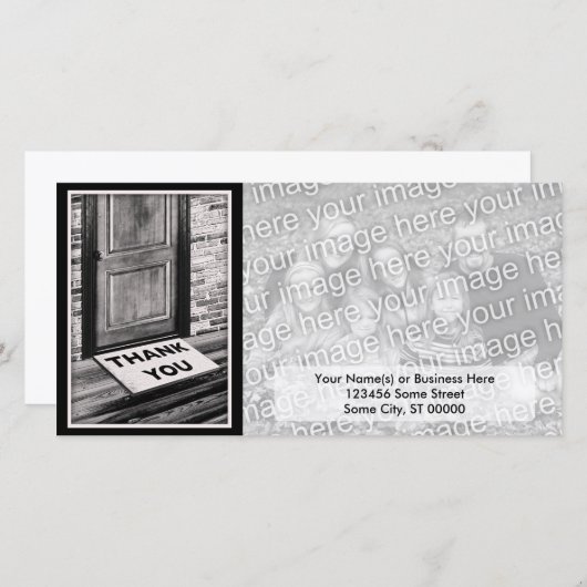 ド感謝していアマット写真 サンキューカード (正面/裏面)