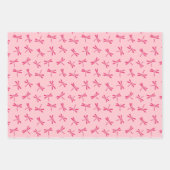 ド日本のラゴンフライ図案、海軍。コーラル、グリーン ラッピングペーパーシート (正面2)