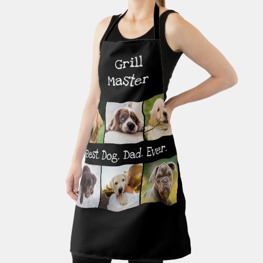 ド最高のッグパパが白黒のコラージュ写真を撮る エプロン (インサイチュ)