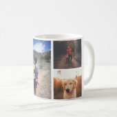 ド最高のッグパパ |足の跡3フォトコラージュ コーヒーマグカップ (正面右)
