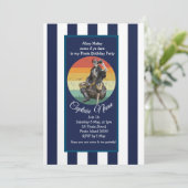 ド派手なスケルトン海賊パーティー 招待状 (スタンド正面)