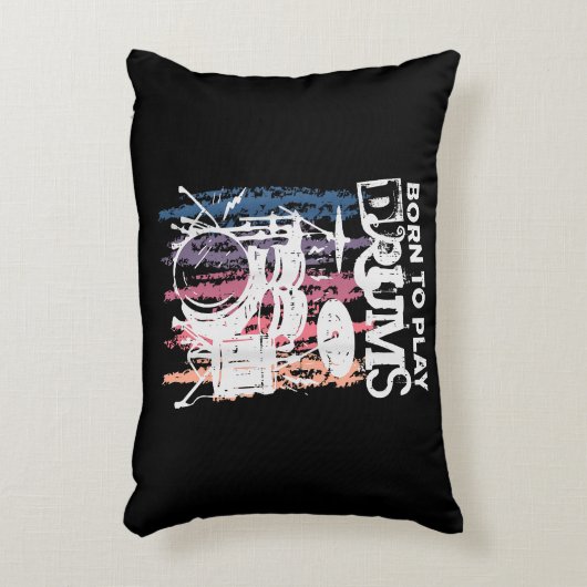 ド生まれラムにドラム音楽の音楽バンドのドラム アクセントクッション (正面(垂直))