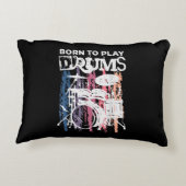 ド生まれラムにドラム音楽の音楽バンドのドラム アクセントクッション (裏面)