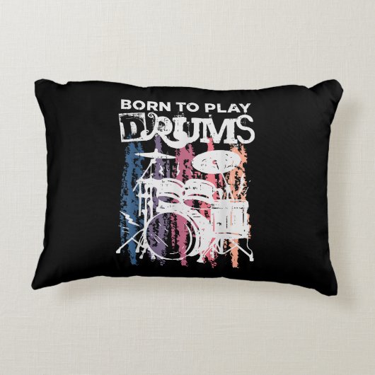 ド生まれラムにドラム音楽の音楽バンドのドラム アクセントクッション (裏面)