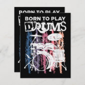 ド生まれラムにドラム音楽の音楽バンドのドラム エンクロージャーカード (正面/裏面)