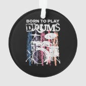 ド生まれラムにドラム音楽の音楽バンドのドラム オーナメント (裏面)