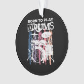 ド生まれラムにドラム音楽の音楽バンドのドラム オーナメント (正面)