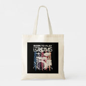 ド生まれラムにドラム音楽の音楽バンドのドラム トートバッグ (裏面)