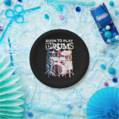 ド生まれラムにドラム音楽の音楽バンドのドラム ペーパープレート (パーティー)