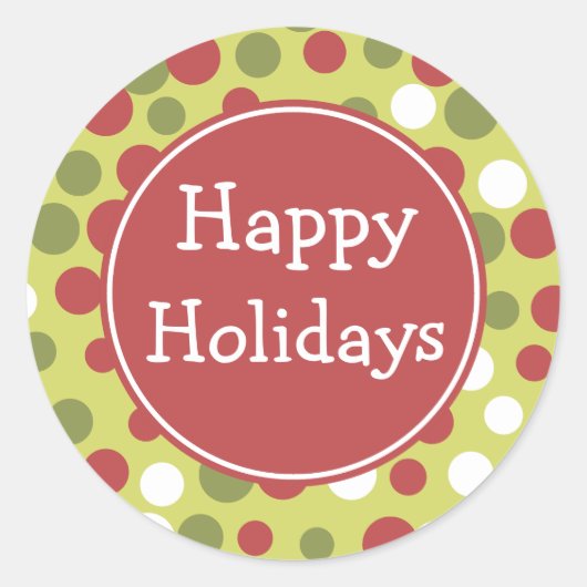 ド素朴ットホリデーステッカー ラウンドシール (正面)