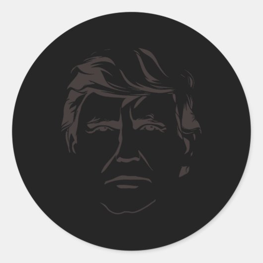 ド絵を描ナルドトランプ ラウンドシール (正面)