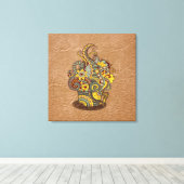 ド芸術的ードルスケッチ芸術 キャンバスプリント (インサイチュ (ウッドフロア))