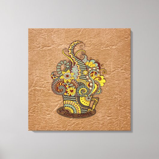 ド芸術的ードルスケッチ芸術 キャンバスプリント (正面)