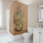 ド芸術的ードルスケッチ芸術 シャワーカーテン (インサイチュ)