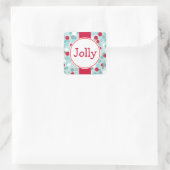 ド霜の降りたットホリデーステッカー スクエアシール (バッグ)