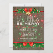 ド食べリンク・ビー・メリー・クリスマス・パーティ素朴ー 招待状 (正面)