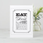 ド食べリンク&ビ結婚したー結婚式招待状 招待状 (スタンド正面)