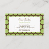 ド魅力的ット名刺-緑/茶 名刺 (裏面)
