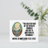 ド・モンテーニュ世界の文法問題 ポストカード (スタンド正面)