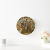 ド・ランドによる素晴らしイギリスの力の寓話 ラウンド壁時計 (ホーム)