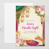 ドholki招待状 & メヘンディの招待状 デジタル 招待状 (正面/裏面)