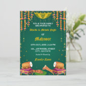 ドholki & メヘンディ ナイト ご招待カード 招待状 (スタンド正面)