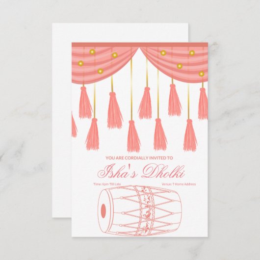 ドholki 招待状 (正面/裏面)
