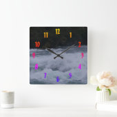 ナイアガラの恐ろしい海 スクエア壁時計 (ホーム)