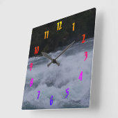 ナイアガラの恐ろしい海 スクエア壁時計 (傾斜)